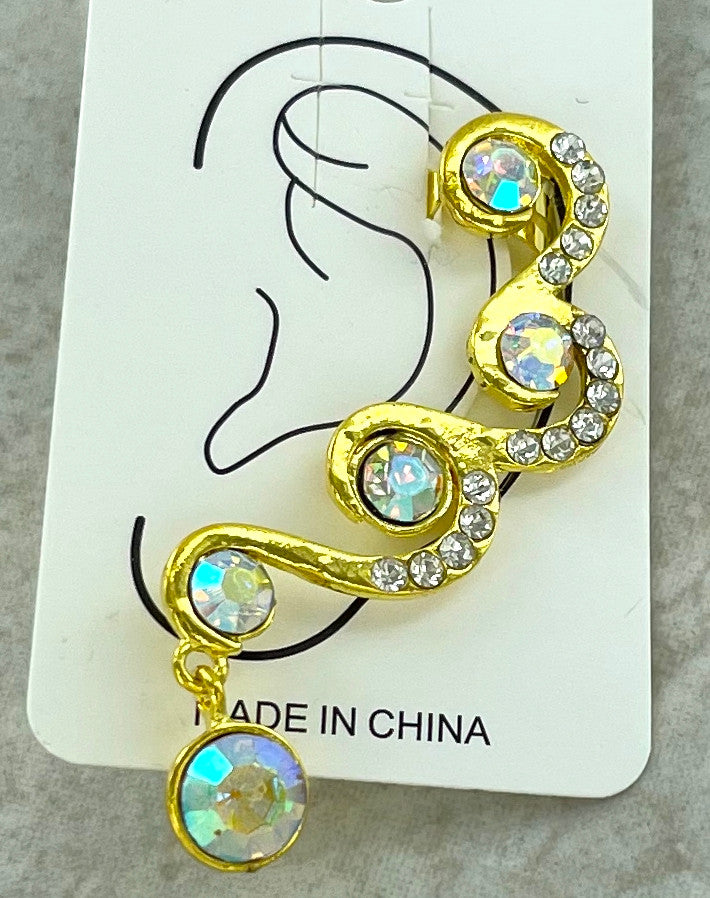 Wholesale Ear Cuffs by the Dozen - Crystal AB Swirls
