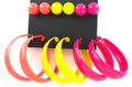 Wholesale Earrings by the Dozen - Neon Hoops & Studs