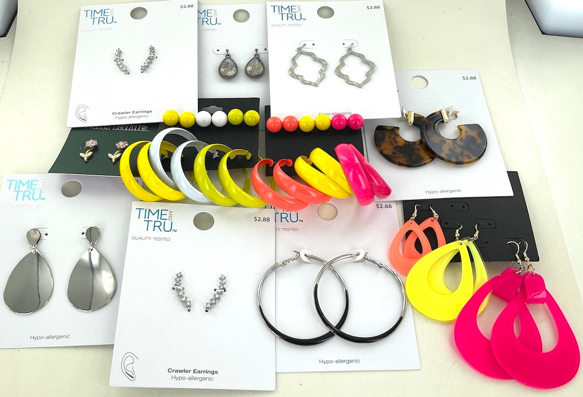 Bulk Lot of Name Brand Earrings - 144 Pairs
