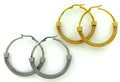 Wholesale Hoop Earrings - Half Textured