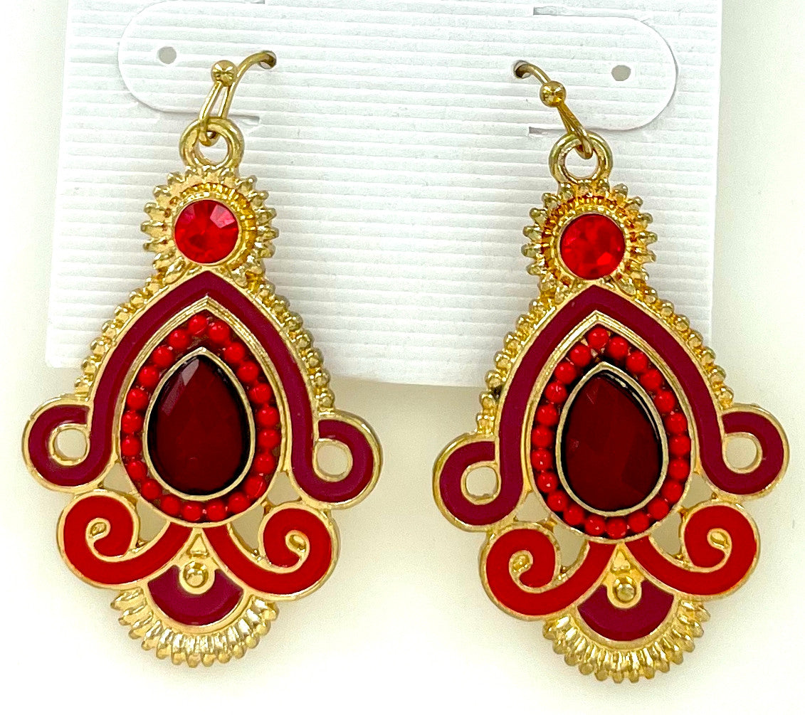 Wholesale Fashion Earrings - Royal Ruby