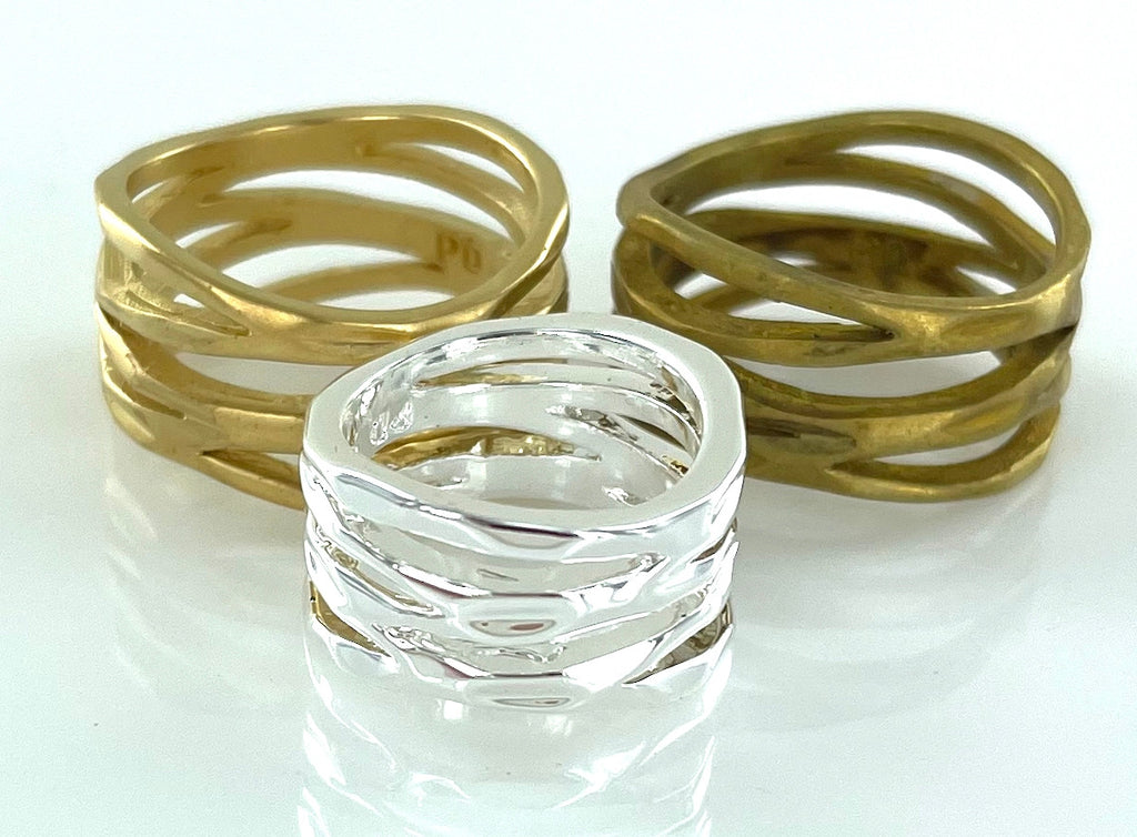 Wholesale Fashion Rings by the Dozen - Twisted Trio