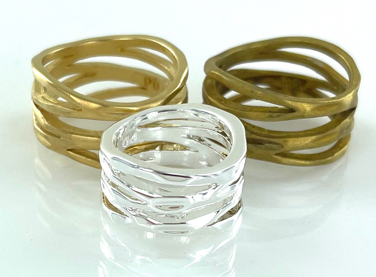Wholesale Fashion Rings by the Dozen - Twisted Trio