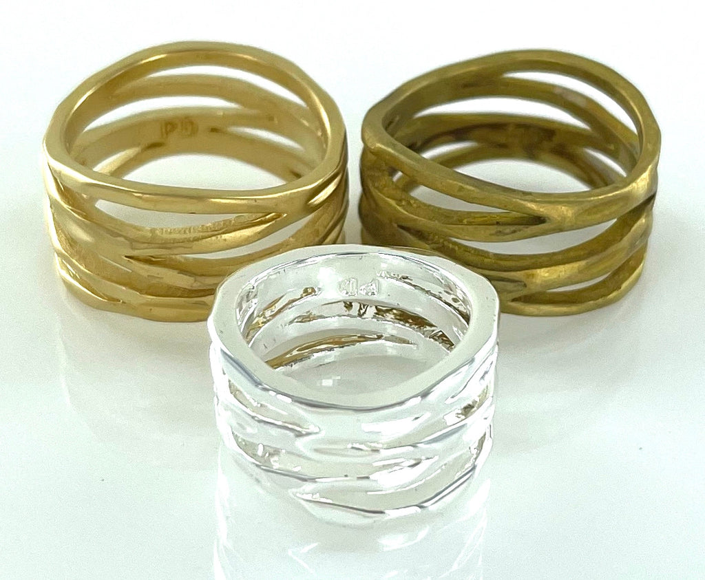 Wholesale Fashion Rings by the Dozen - Twisted Trio