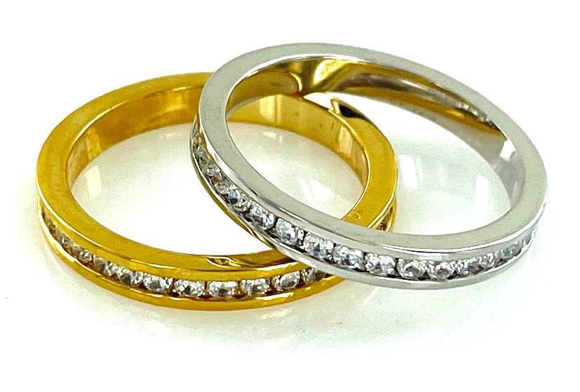 Wholesale Fashion Rings by the Dozen - Crystal Band