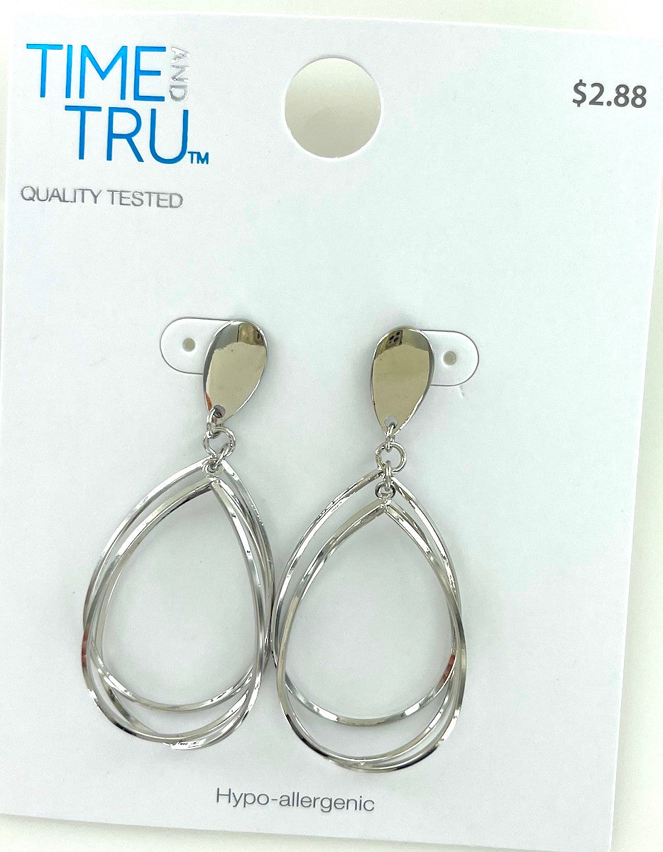 Wholesale Retail Ready Earrings by the Dozen - Time & Tru - Cut Out Tear Drops