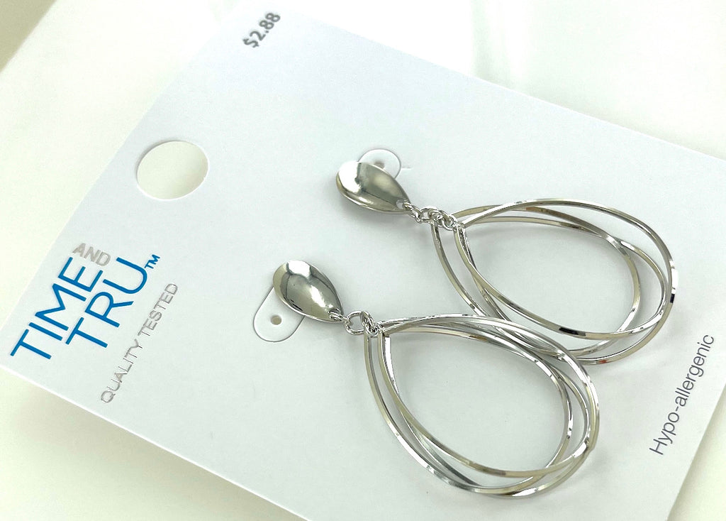 Wholesale Retail Ready Earrings by the Dozen - Time & Tru - Cut Out Tear Drops