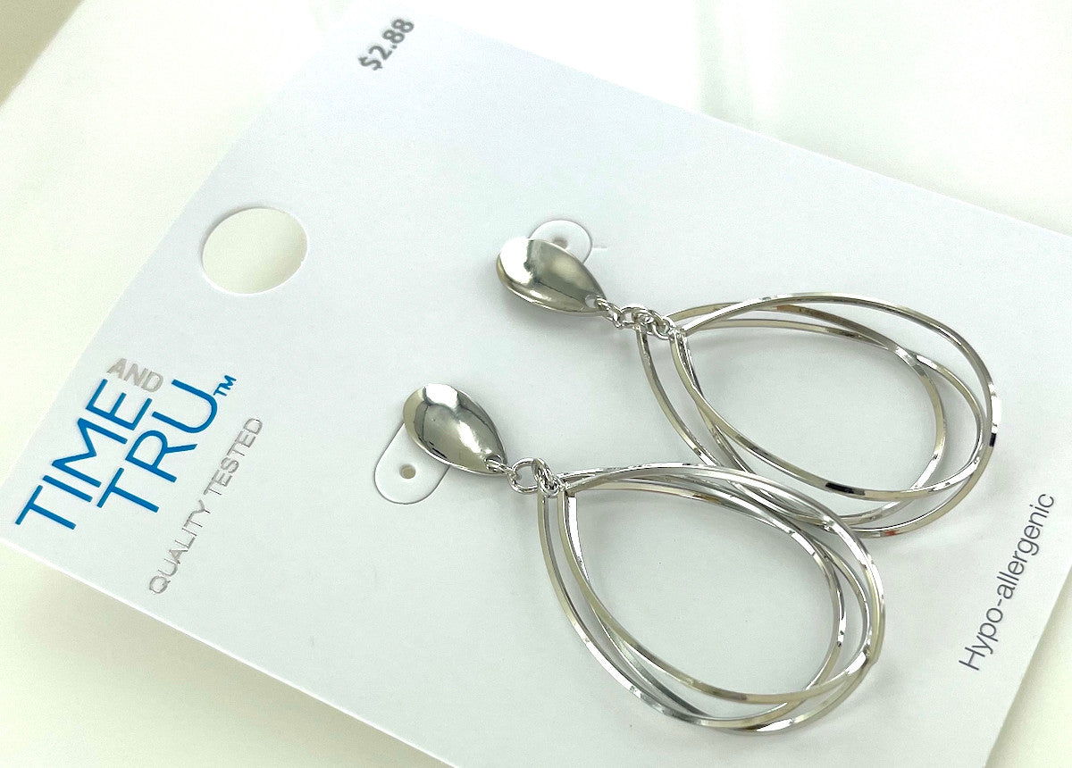 Wholesale Retail Ready Earrings by the Dozen - Time & Tru - Cut Out Tear Drops