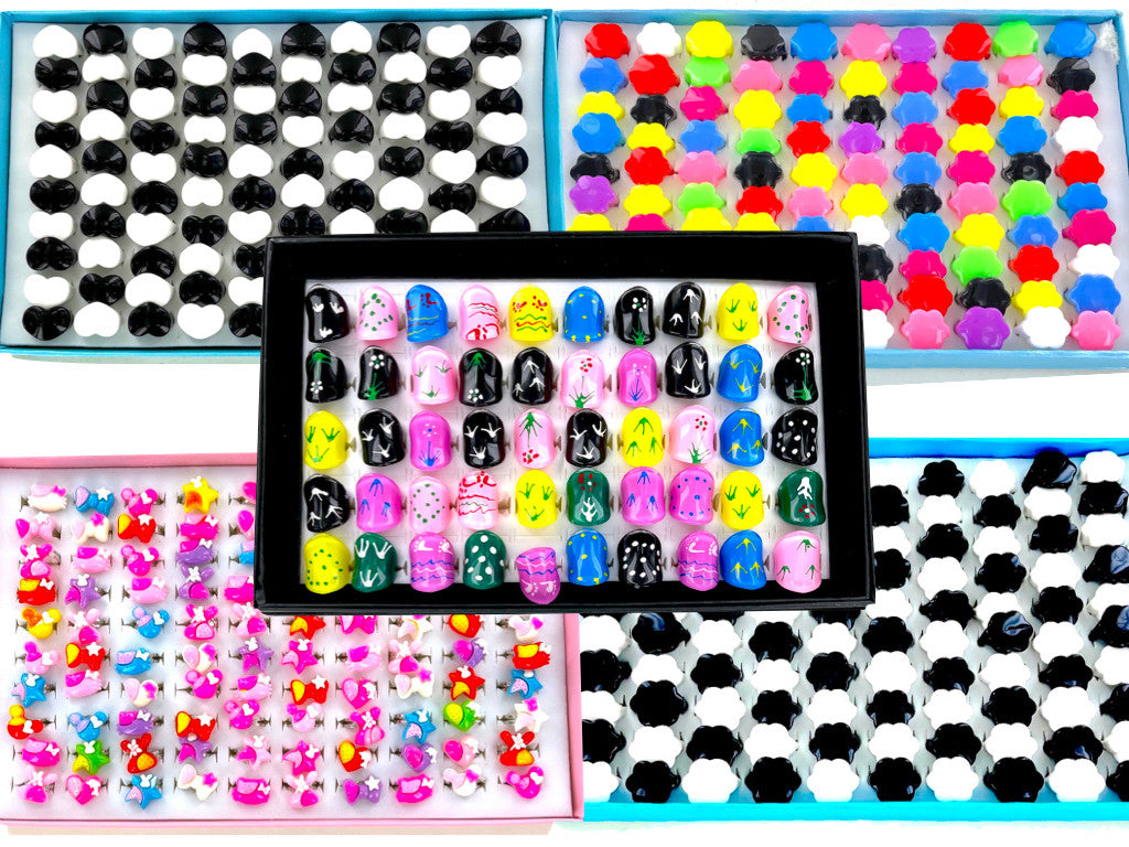 500 Pieces Wholesale Acrylic Ring Closeout - Only $0.10 Each!