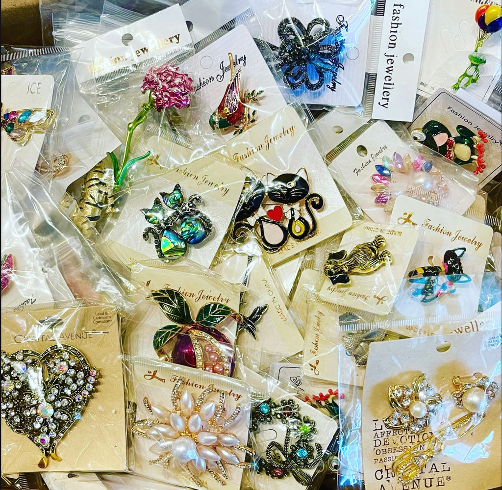 Wholesale Pin and Brooch Assortment by the Dozen