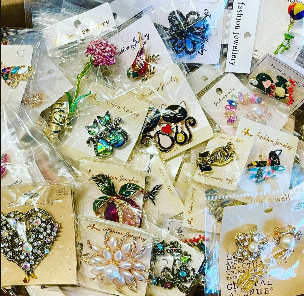 Wholesale Pin and Brooch Assortment by the Dozen