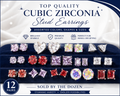Wholesale Cubic Zirconia Stud Earrings by the Dozen