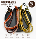 Wholesale Beaded Necklaces 6 Pack