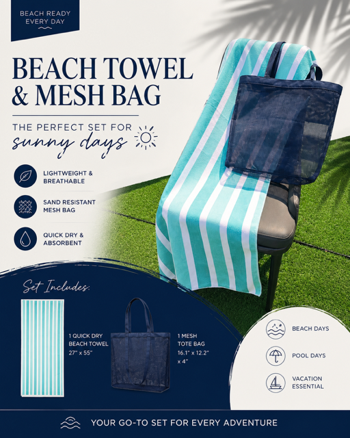 Closeout - Beach Bag with Towel