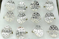 Wholesale Adjustable Rings by the Dozen - Bent Silver