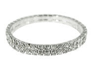 Austrian Crystal Stretch Bracelet : 2 Row