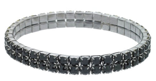 Austrian Crystal Stretch Bracelet : 2 Row