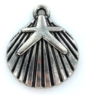 Zinc Alloy Sea Shell Charm