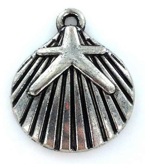 Zinc Alloy Sea Shell Charm