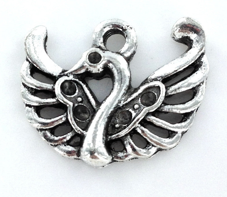 Zinc Alloy Swan Charm