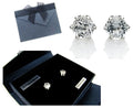 Genuine White Topaz Earrings in Sterling Silver