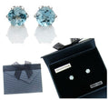 Genuine Blue Topaz Earrings in Sterling Silver