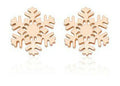 Rose Gold Snowflake Stud Earrings