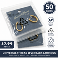 50 Pack Wholesale Hoop Earrings - Oval Hoop