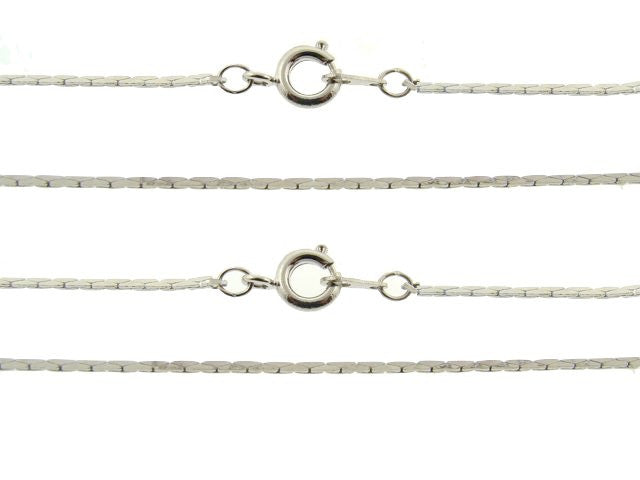 260 Cobra Chain : Rhodium : 18 inch : Price Per Gross
