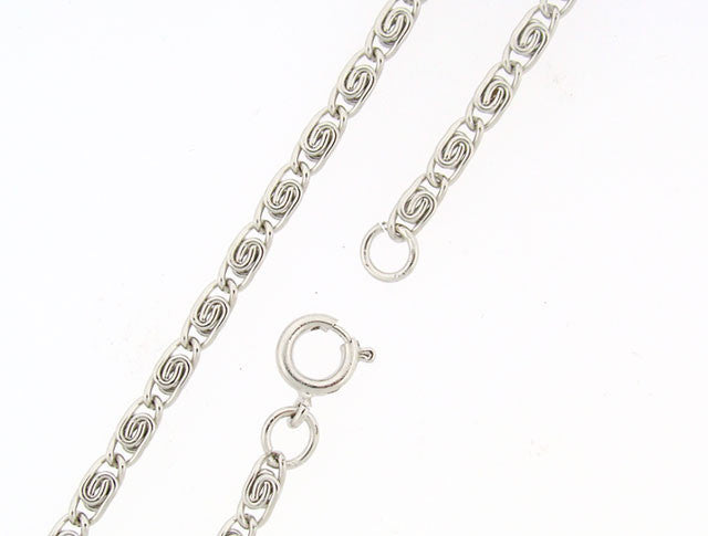 Scroll Link Chain : Rhodium : Price Per Gross