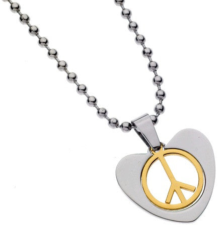 Peace of Love Stainless Steel Necklace