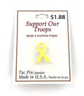 Wholesale Yellow Ribbon Tac Pins - 100 Pieces