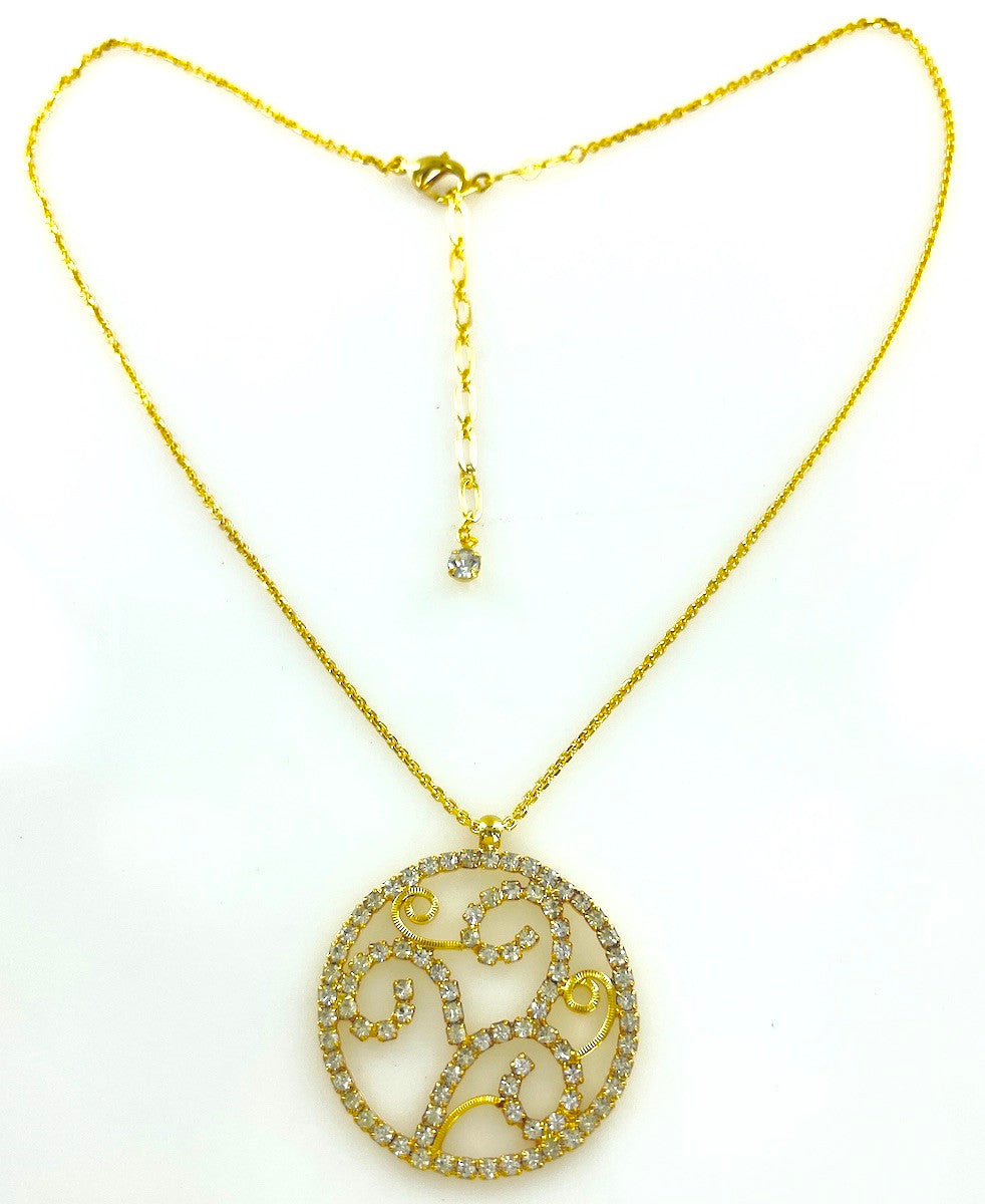 Wholesale Swirling Circles Pendant Necklace