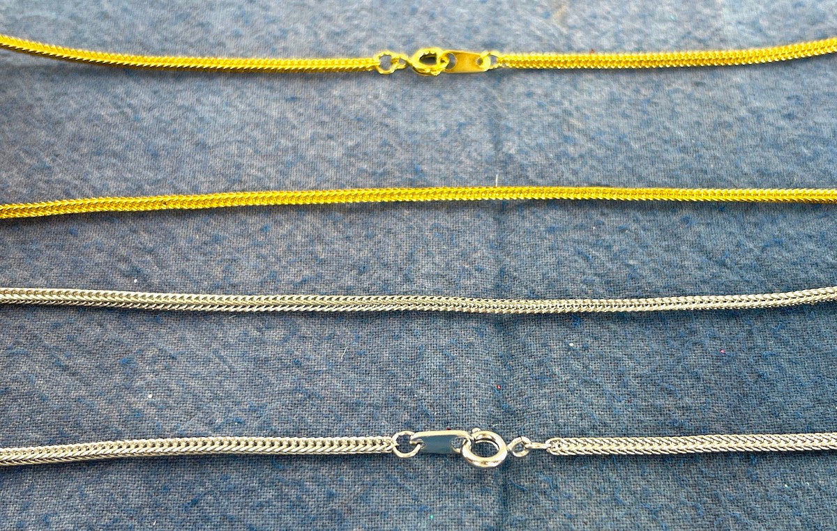 Wholesale Square Foxtail Plated Chain by the Dozen