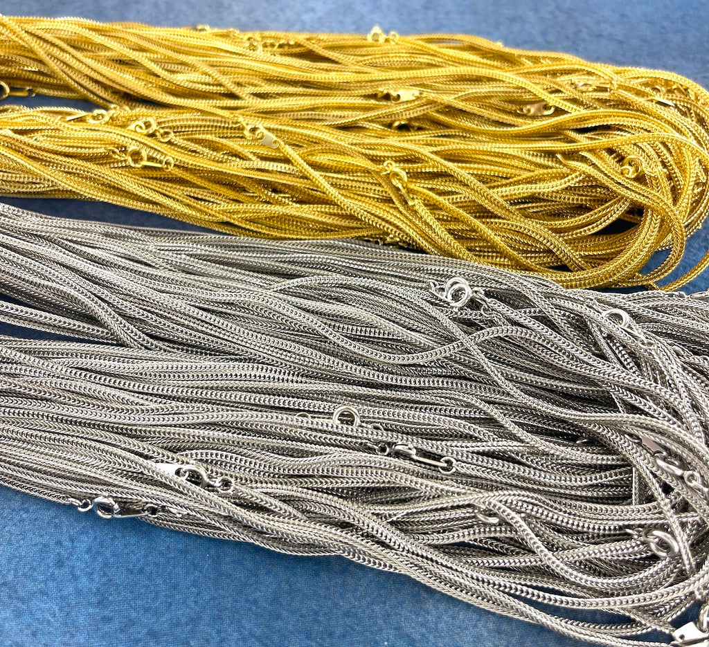Wholesale Square Foxtail Plated Chain by the Dozen