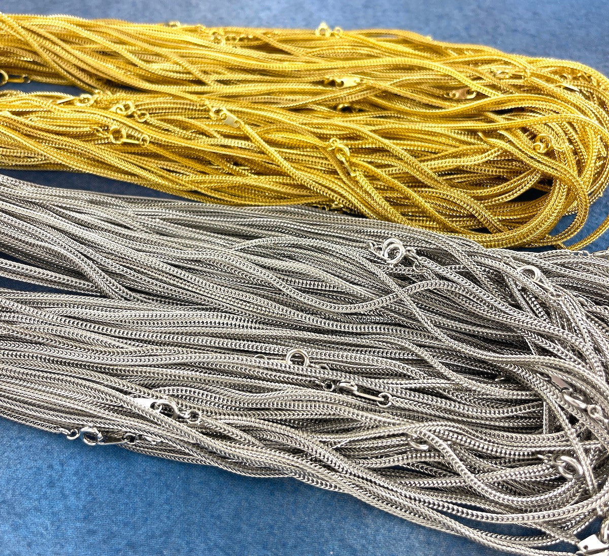Wholesale Square Foxtail Plated Chain by the Dozen