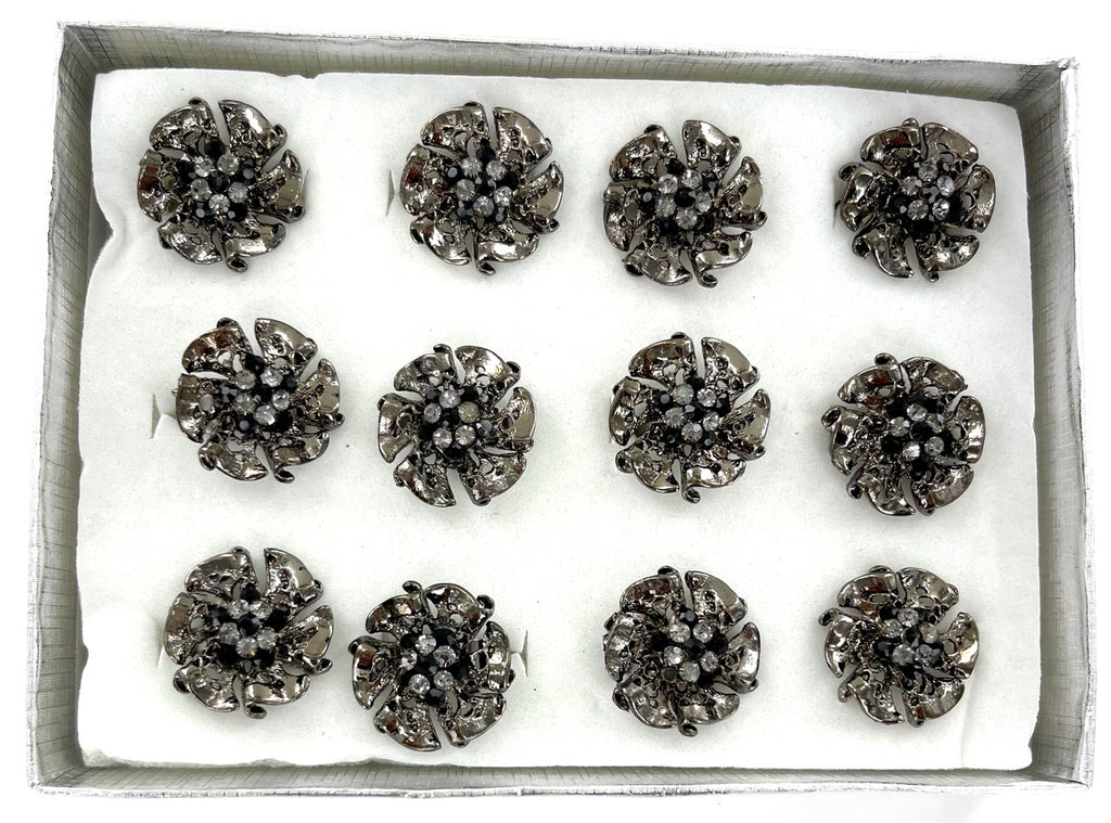 Wholesale Hematite Crystal Rings by the Dozen - Twirl