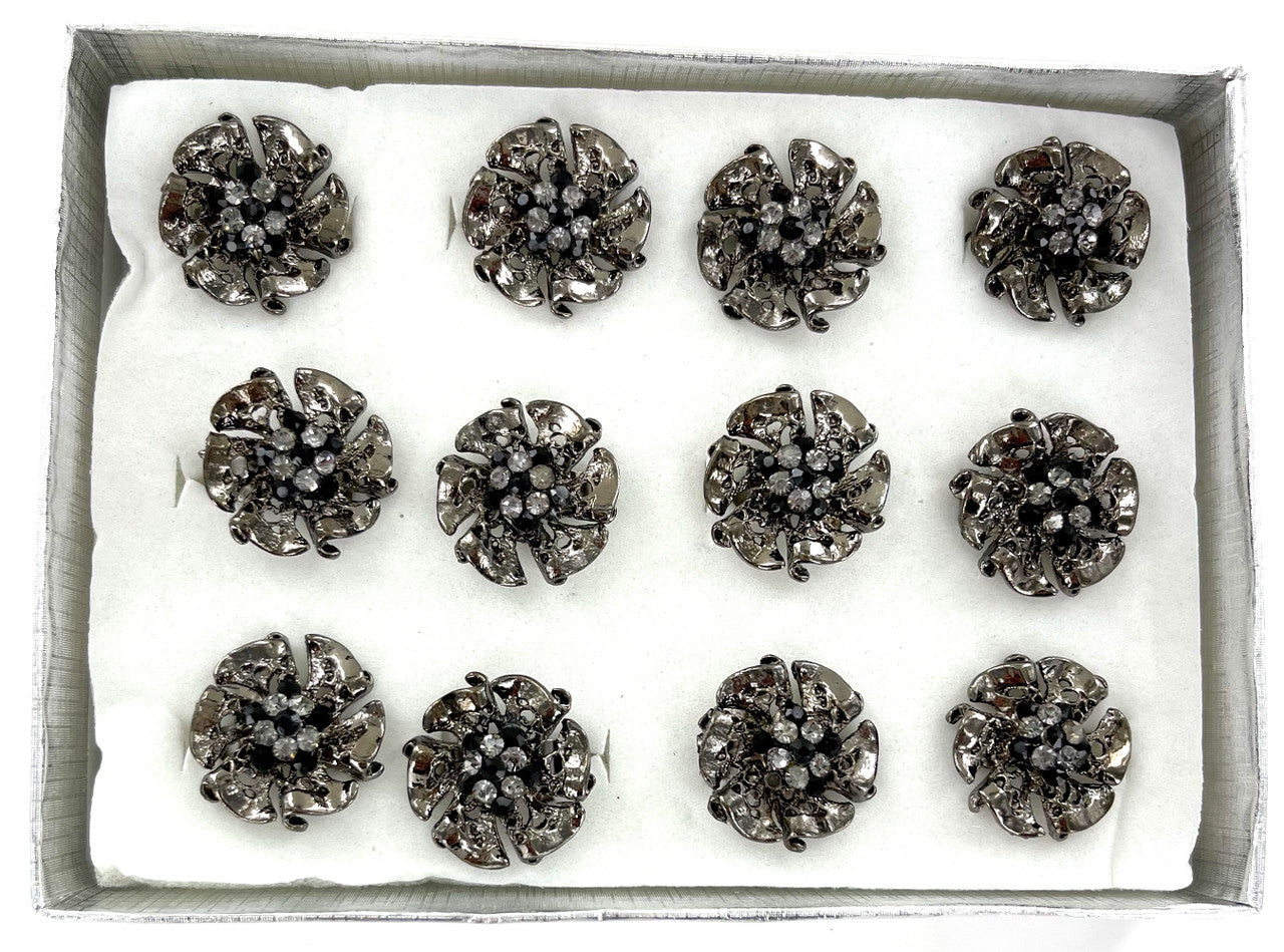 Wholesale Hematite Crystal Rings by the Dozen - Twirl
