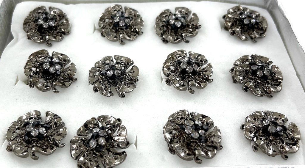 Wholesale Hematite Crystal Rings by the Dozen - Twirl