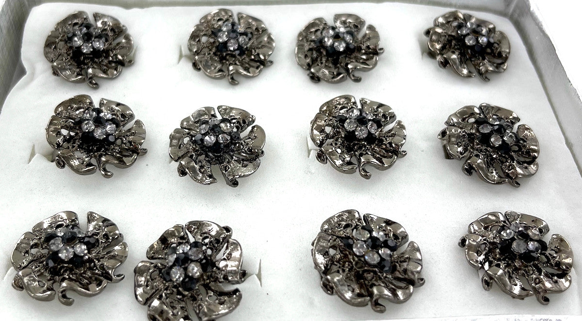 Wholesale Hematite Crystal Rings by the Dozen - Twirl