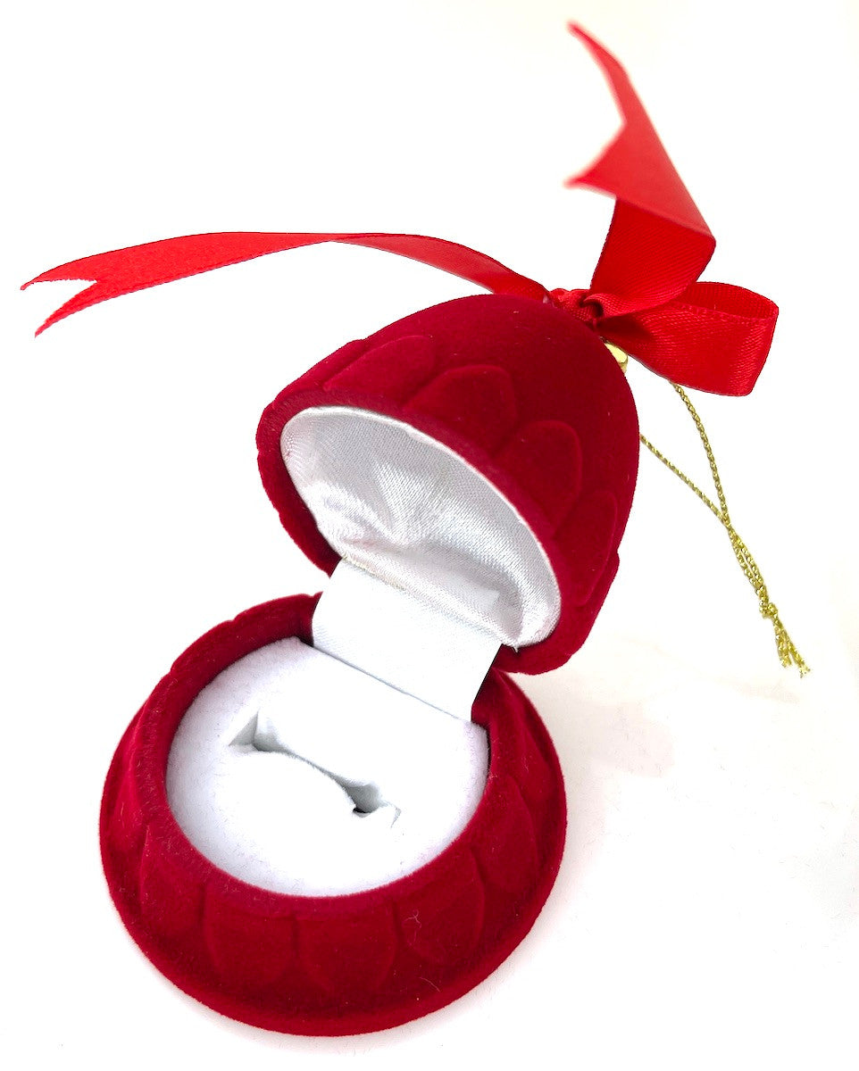 Wholesale Red Velvet Hanging Bell Boxes by the Dozen