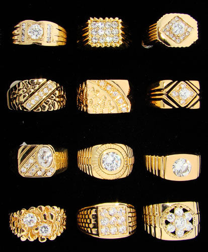 Men's Fancy Cubic Zirconia Rings at Wholesale