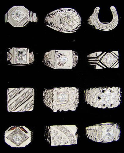 Men's Fancy Cubic Zirconia Rings at Wholesale