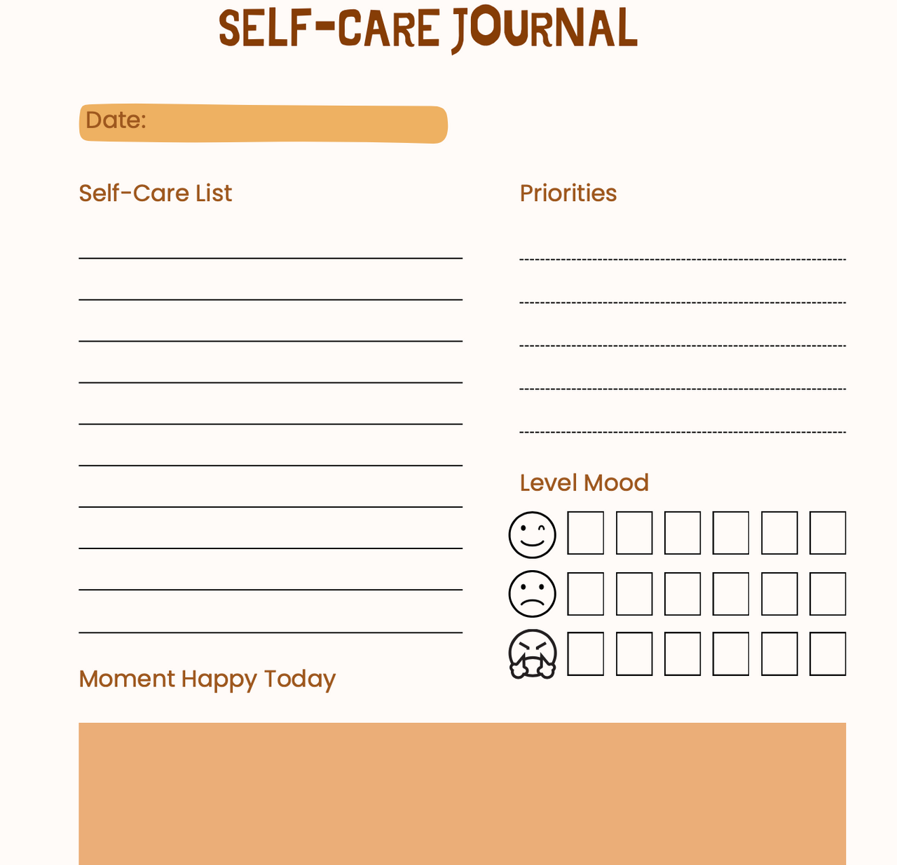 Self Care Journal