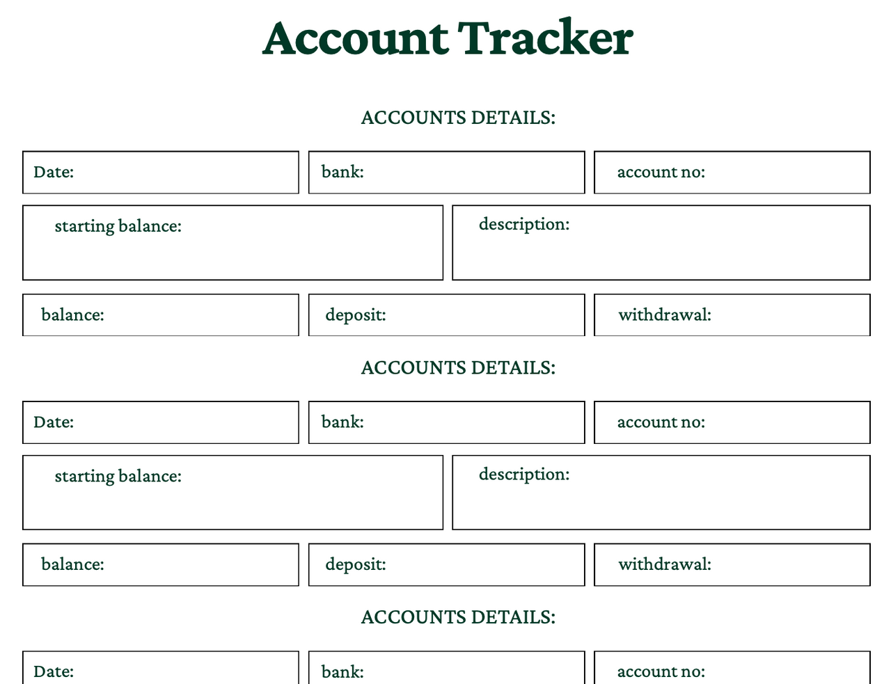 Financial Planner and Organizer
