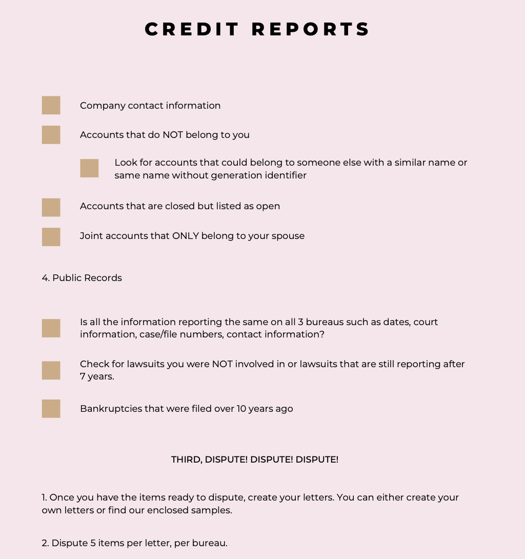 Credit Repair Planner For Raising Credit Scores