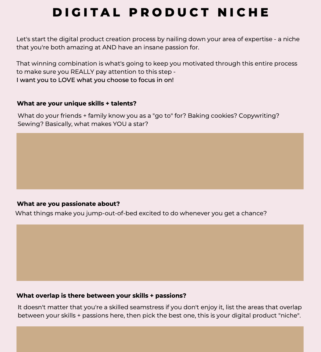 Business Online Digital Product Planner