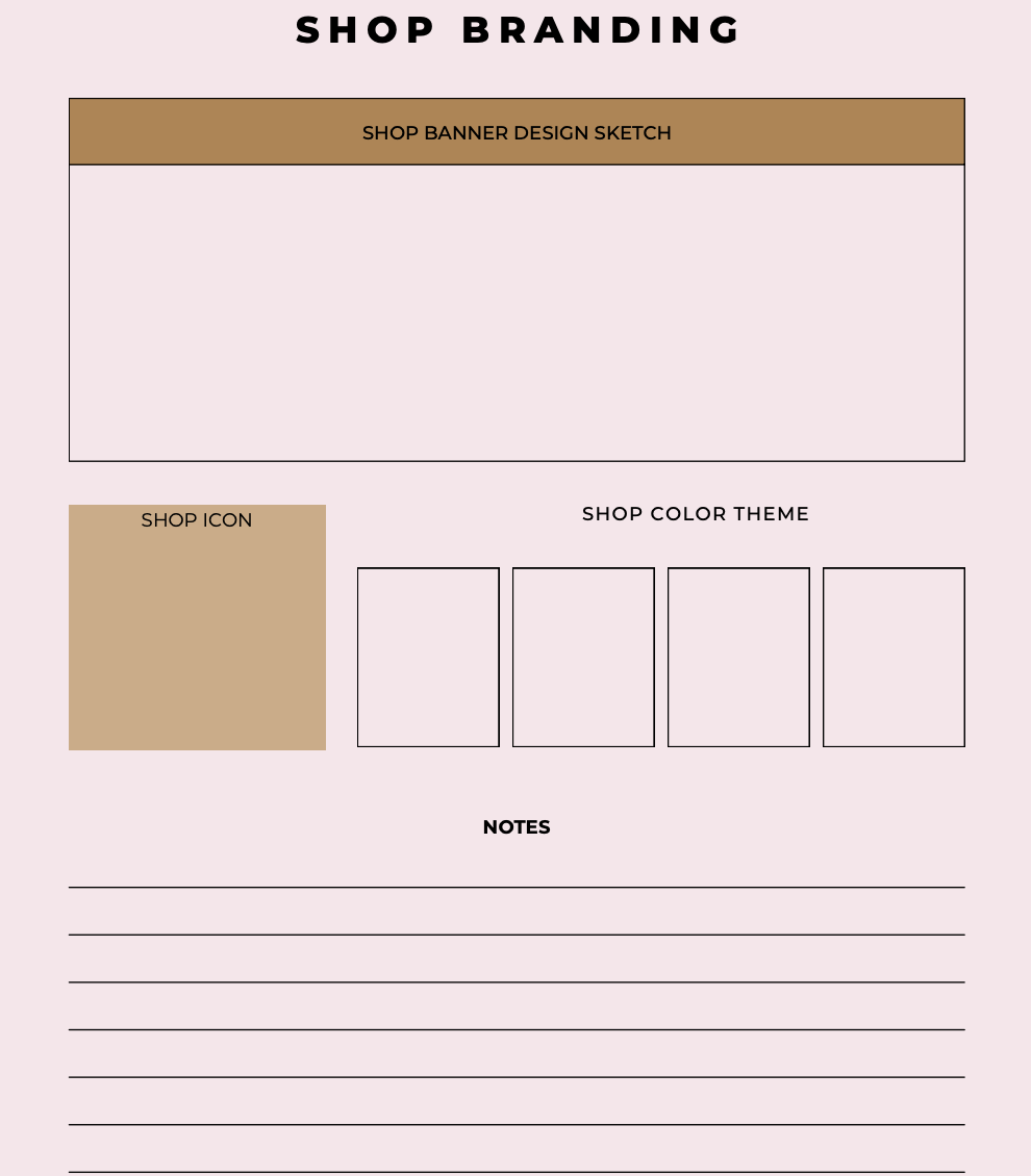 Etsy Online Business Store Planner