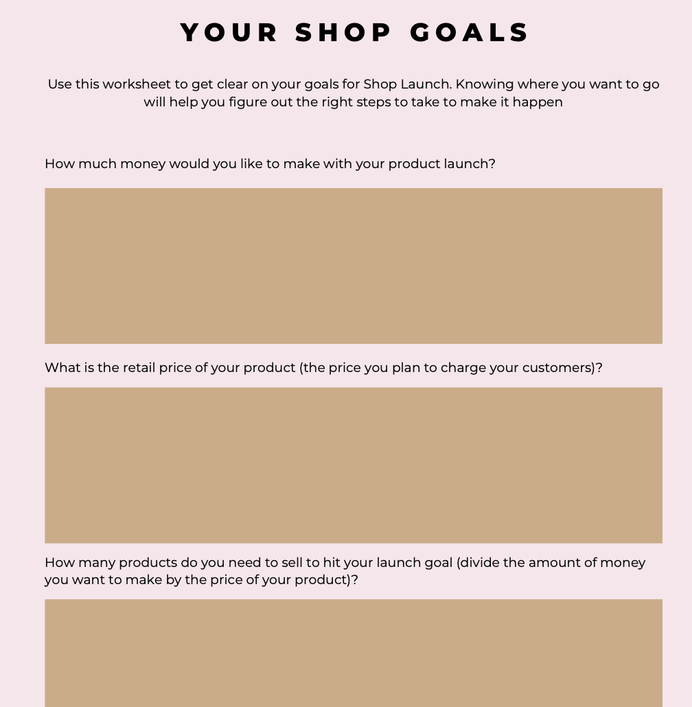 Shopify Online Business Store Planner