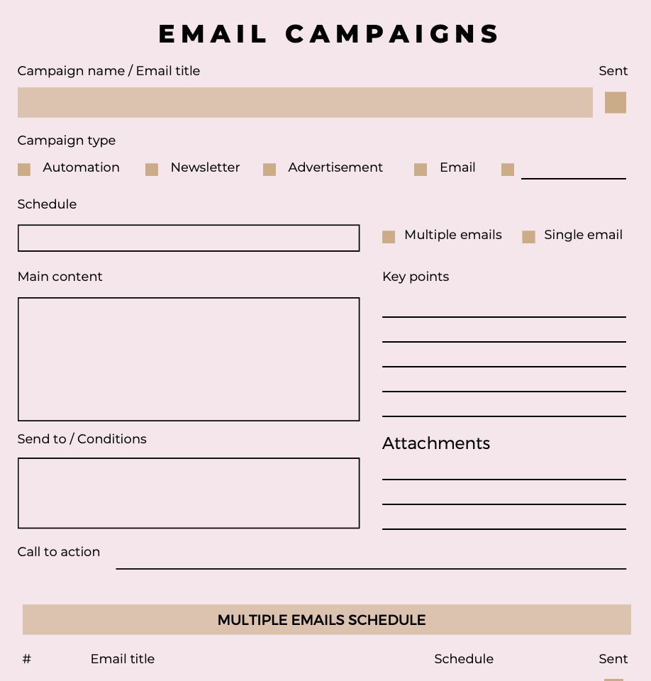 Email Marketing for Business Planner